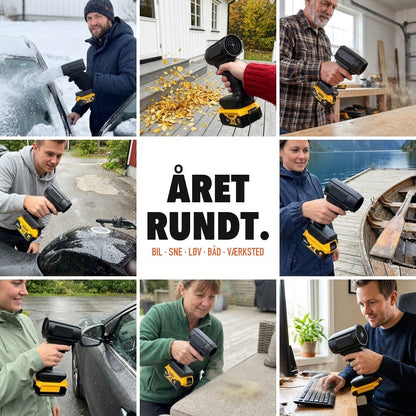 Airjet året rundt – bil, sne, løv, båd og værksted